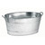 TableCraft Products HBT1914 5.5 Gal. 22.75" W x 14.5" D x 9.75" H Oval Galvanized Steel Beverage Tub - 6/Case