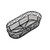 TableCraft Products BK21709  9" W x 4" D x 2.25" H Black Oblong Mediterranean Collection Basket