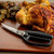 TableCraft Products E6607 9-1/2" x 2-5/8" x 1" Black Stainless Steel Cash & Carry Firm Grip Poultry Shears