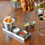 TableCraft Products 10488 14 1/2" W x 4 1/2" D Rectangular Stainless Steel Lattice Collection Snack Tray