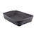 TableCraft Products M2493 19" W x 14" D x 4" H Black Rectangular Polypropylene Ridal Collection Basket