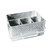 TableCraft Products 10040 10 3/4" W x 8 1/2" D x 4 3/4" H 4 Compartment Rectangular Stainless Steel Lattice Collection Caddy