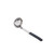 TableCraft Products AM5304BK 4 Oz. Stainless Steel Antimicrobial Ladle with 9" L Black Vinyl Coated Handle