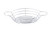 TableCraft Products H711372 13" W x 7" D x 2" H Oval Chrome Plated Meranda Serving Basket