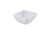 TableCraft Products RAMS3W 3 Oz. Square Melamine White Ribbed SaferFoods Solutions Ramekin - 12/Case