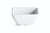 TableCraft Products RAMS3W 3 Oz. Square Melamine White Ribbed SaferFoods Solutions Ramekin - 12/Case