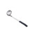 TableCraft Products AM5313BK 3 Oz. Stainless Steel Antimicrobial Ladle with 11 1/2" L Black Vinyl Coated Handle