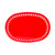 TableCraft Products 1076R Red Oval Chicago Plastic Basket - 36/Case