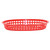 TableCraft Products 1076R Red Oval Chicago Plastic Basket - 36/Case