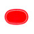 TableCraft Products 1076R Red Oval Chicago Plastic Basket - 36/Case