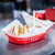 TableCraft Products 1076R Red Oval Chicago Plastic Basket - 36/Case