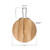 TableCraft Products 10079 10" D x 3/5" H x 14 3/4" W Light Brown Round Industrial Collection Serving Paddle