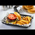 TableCraft Products C1077BK 10 3/4" W x 7 3/4" D x 1 1/2" H Black Rectangular Cash & Carry Grande Baskets - 3 Packs of 12