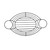 TableCraft Products H711372BK 13" W x 7" D x 2" H Black Oval Metal Meranda Serving Basket
