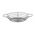 TableCraft Products H711372BK 13" W x 7" D x 2" H Black Oval Metal Meranda Serving Basket