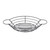 TableCraft Products H711372BK 13" W x 7" D x 2" H Black Oval Metal Meranda Serving Basket