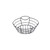 TableCraft Products H711372BK 13" W x 7" D x 2" H Black Oval Metal Meranda Serving Basket