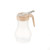 TableCraft Products PP410A 10 Oz. Teardrop Design Almond ABS Plastic Top Polypropylene Transparent Syrup Dispenser