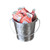TableCraft Products 10041 4" W x 3 3/4" H 16.5 Oz. With Handle Stainless Steel Lattice Collection Pail
