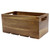 TableCraft Products CRATE136 12.75" W x 6.8" D x 6.25" H Brown Third Size Gastro Serving / Display Crate Fits 1/3 GN Pan