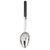 TableCraft Products AM5354BK 6 Oz. Slotted Stainless Steel Antimicrobial Spoon With Black Vinyl Coated Handle