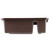 TableCraft Products 1547BR 21" W x 17" D x 7" H Brown Tote Box