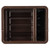 TableCraft Products 1547BR 21" W x 17" D x 7" H Brown Tote Box