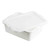 TableCraft Products P1537W 21 1/4" W x 15 1/2" D x 7 1/8" H High Density Polyethylene Stackable White Tote Box (Sold in Pallet of 240)