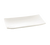TableCraft Products M2010 19 1/2" W x 10 1/2" D White Rectangular Melamine Frostone Collection Dish
