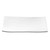 TableCraft Products M2010 19 1/2" W x 10 1/2" D White Rectangular Melamine Frostone Collection Dish