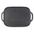TableCraft Products 10048 20 3/8" W x 13 1/4" D x 1 1/2" H Black Large Rectangular Melamine Faux Cast Iron Tray