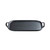 TableCraft Products 10048 20 3/8" W x 13 1/4" D x 1 1/2" H Black Large Rectangular Melamine Faux Cast Iron Tray