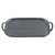 TableCraft Products 10048 20 3/8" W x 13 1/4" D x 1 1/2" H Black Large Rectangular Melamine Faux Cast Iron Tray