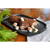 TableCraft Products 10048 20 3/8" W x 13 1/4" D x 1 1/2" H Black Large Rectangular Melamine Faux Cast Iron Tray