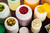 TableCraft Products JC1128A 1 Gal. Polyethylene PourMaster Backup Unit With Assorted Color Caps - 6/Case