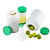 TableCraft Products JC1128A 1 Gal. Polyethylene PourMaster Backup Unit With Assorted Color Caps - 6/Case
