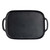 TableCraft Products 10047 12 1/4" W x 8" D x 1 1/4" H Black Small Rectangular Melamine Faux Cast Iron Tray