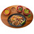 TableCraft Products 10710 17" x 12 1/4" x 3/4" Oval Acacia Wood Serving Board