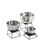 TableCraft Products RB11 5 Qt. Round Stainless Steel Rice Pattern Remington Collection Bowl