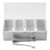 TableCraft Products H1604 4-Compartment Silver Stainless Steel Cash & Carry Bar Caddy Set