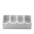 TableCraft Products H1604 4-Compartment Silver Stainless Steel Cash & Carry Bar Caddy Set