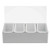 TableCraft Products H1604 4-Compartment Silver Stainless Steel Cash & Carry Bar Caddy Set