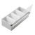 TableCraft Products H1604 4-Compartment Silver Stainless Steel Cash & Carry Bar Caddy Set