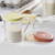 TableCraft Products 166D 10 Oz. Poly With Handle & Yellow Snap Tight Plastic Dredge/Shaker For Cheese - 12/Case