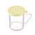 TableCraft Products 166D 10 Oz. Poly With Handle & Yellow Snap Tight Plastic Dredge/Shaker For Cheese - 12/Case