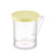 TableCraft Products 166D 10 Oz. Poly With Handle & Yellow Snap Tight Plastic Dredge/Shaker For Cheese - 12/Case