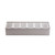 TableCraft Products 1606 17 3/4" W x 5 3/4" D x 3 1/2" H 1 Pint 6 Compartment Holder Stainless Steel With Acrylic Lid Condiment Holder