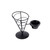 TableCraft Products ACR57 5" W x 7" H Black Powder Coated Metal Vertigo Collection Appetizer Cone Includes 1 Ramekin