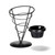 TableCraft Products ACR57 5" W x 7" H Black Powder Coated Metal Vertigo Collection Appetizer Cone Includes 1 Ramekin