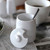 TableCraft Products 10416 3" W x 4 1/8" H 5.5 Oz. White Textured Finish Melamine Pulito Collection Sugar Jar